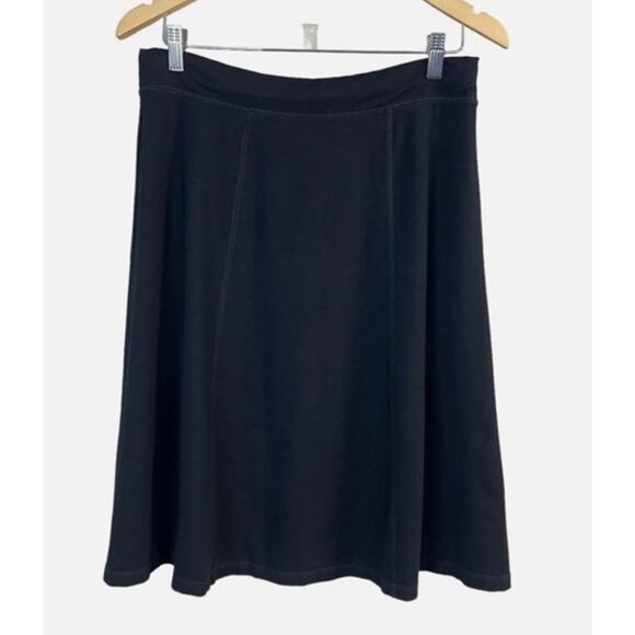 L.L Bean Skirt Black Midi Stretch A-Line Pull On Casual Solid size medium - Picture 7 of 8